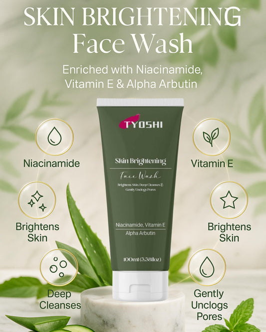 Tyoshi face wash - niacinamide , vitamin E , alpha arbutin