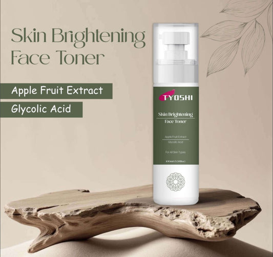 Tyoshi face toner - apple fruit extract and glycolic acid- 100 ml