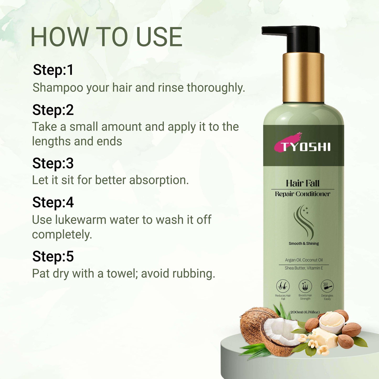 Hairfall control conditioner with shea butter and vitaminE
