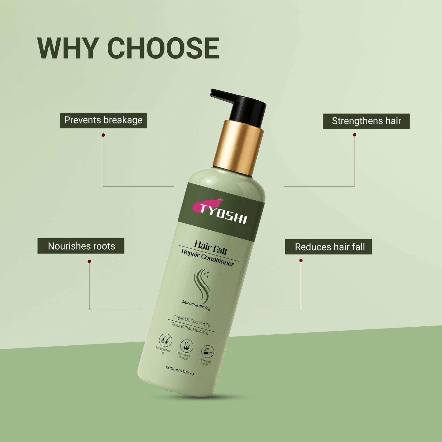 Hairfall control conditioner with shea butter and vitaminE