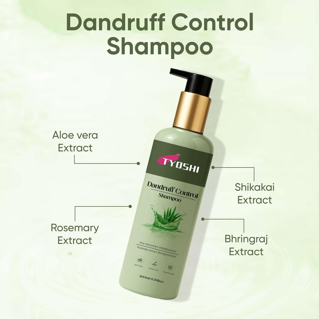 Tyoshi dandruff shampoo with aloe vera and shikakai extra