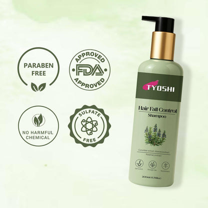Tyoshi hair-fall control shampoo with aloe-vera, cucumber, rosemary extract
