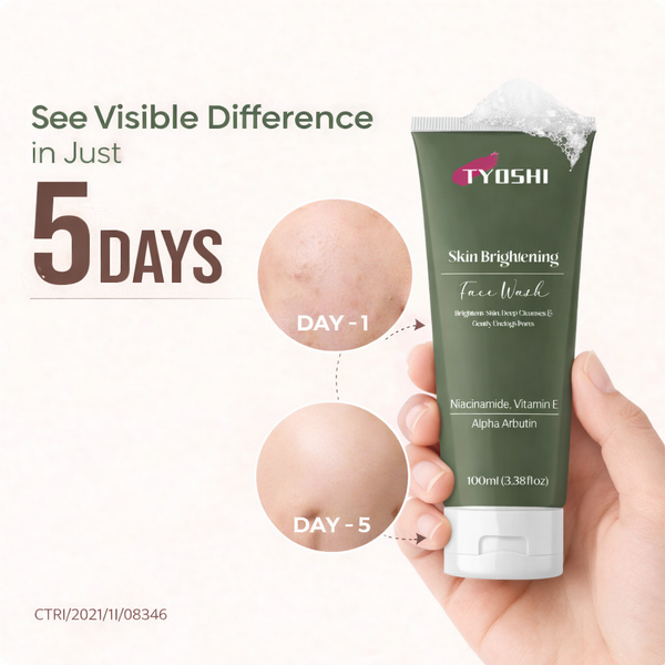Tyoshi face wash - niacinamide , vitamin E , alpha arbutin