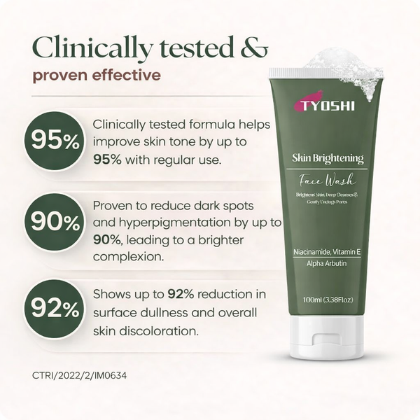 Tyoshi face wash - niacinamide , vitamin E , alpha arbutin