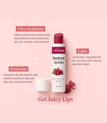 Tyoshi beetroot lip balm with shea butter and sunflower oil