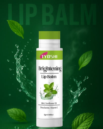 Tyoshi brightening lip balm with mint, sunflower oil , sheabutter , vitamin E