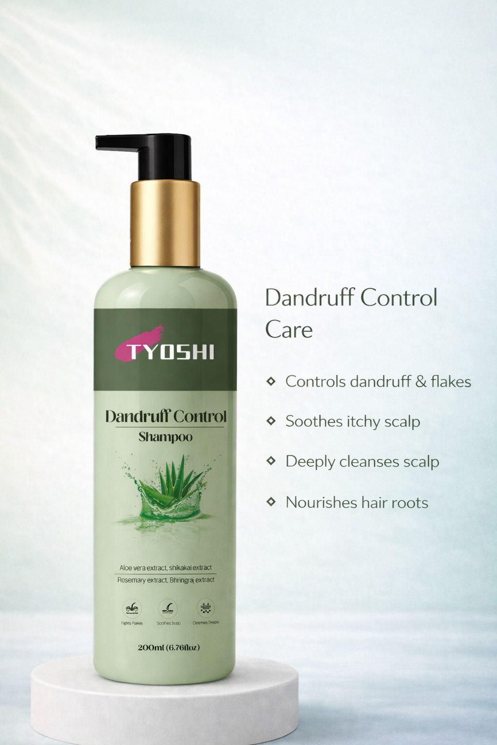 Tyoshi dandruff shampoo with aloe vera and shikakai extra